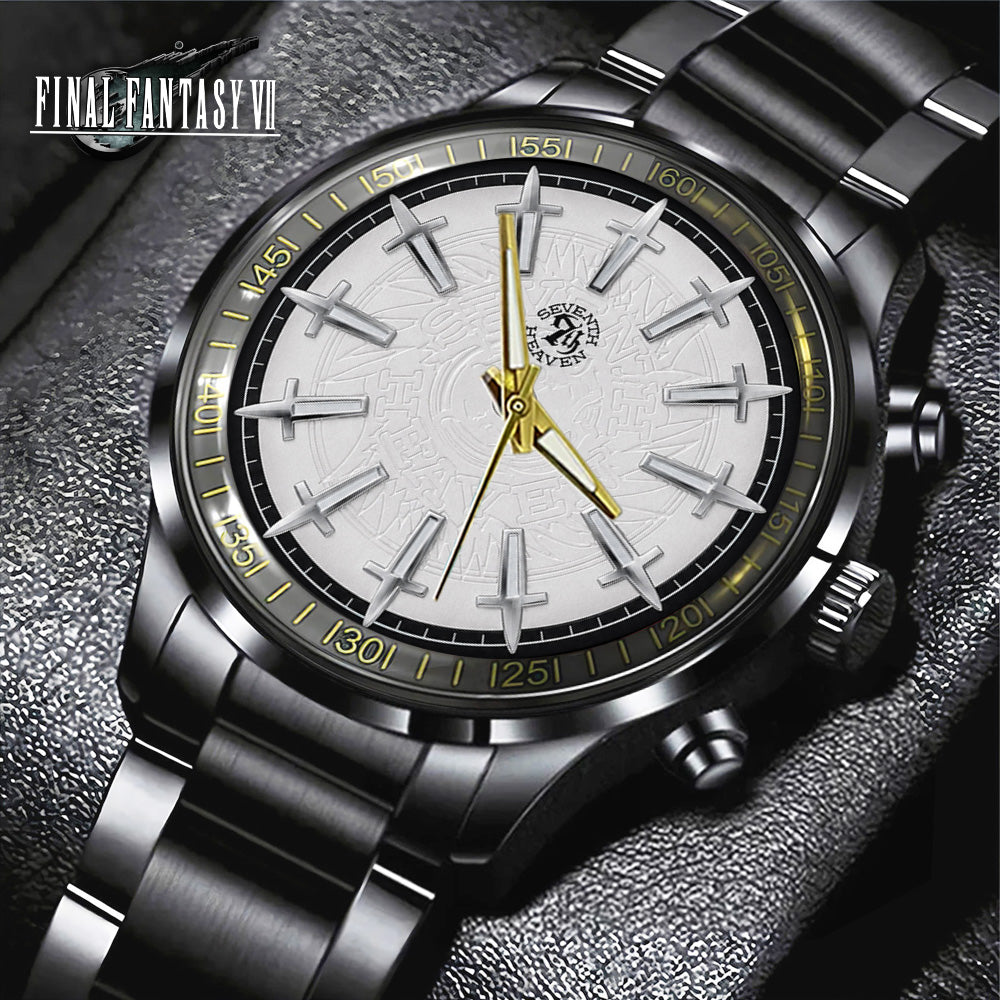 Final Fantasy VII x Tifa Lockhart Black Stainless Steel Watch - GNE6537