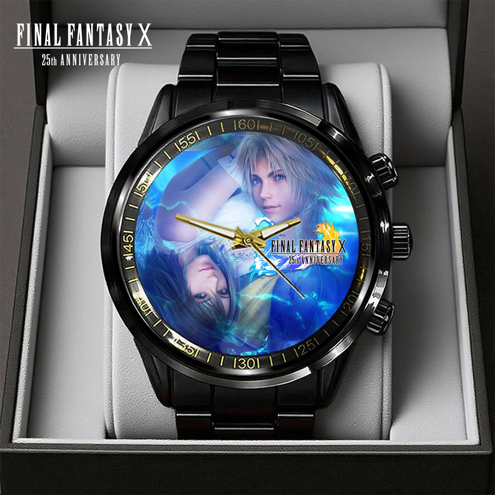 Final Fantasy X 25th Anniversary Black Stainless Steel Watch - GNE6860