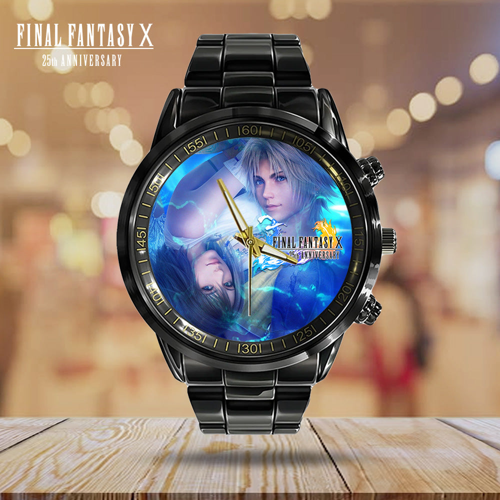 Final Fantasy X 25th Anniversary Black Stainless Steel Watch - GNE6860
