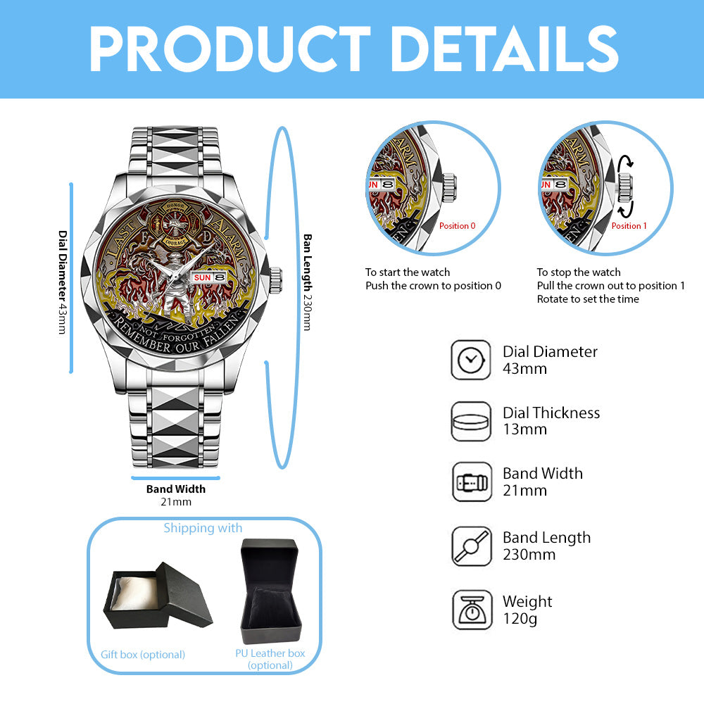 Firefighter Alloy Luxury Quartz Watch - TANTN 14866