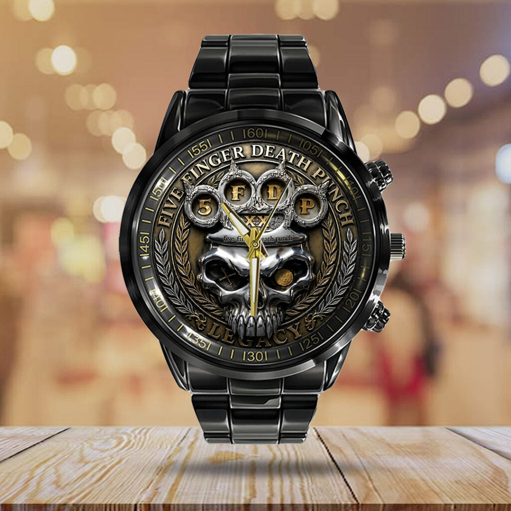 Five Finger Death Punch Black Stainless Steel Watch - GNE8050