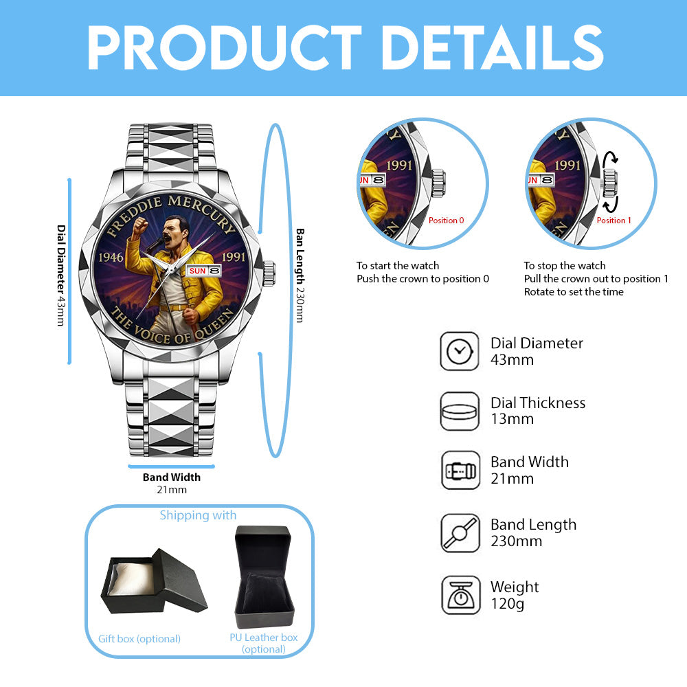 Freddie Mercury Alloy Luxury Quartz Watch - TANTN 14946