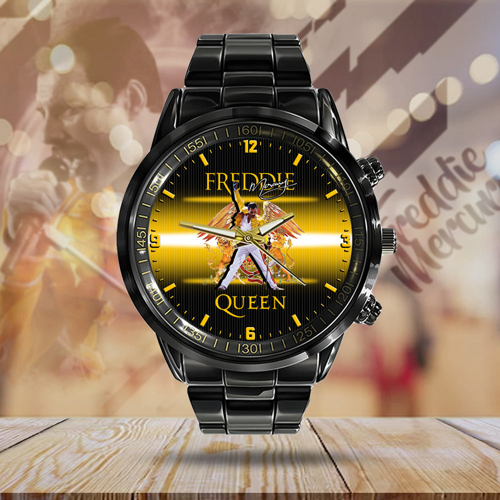 Freddie Mercury Black Stainless Steel Watch - MAITM6772