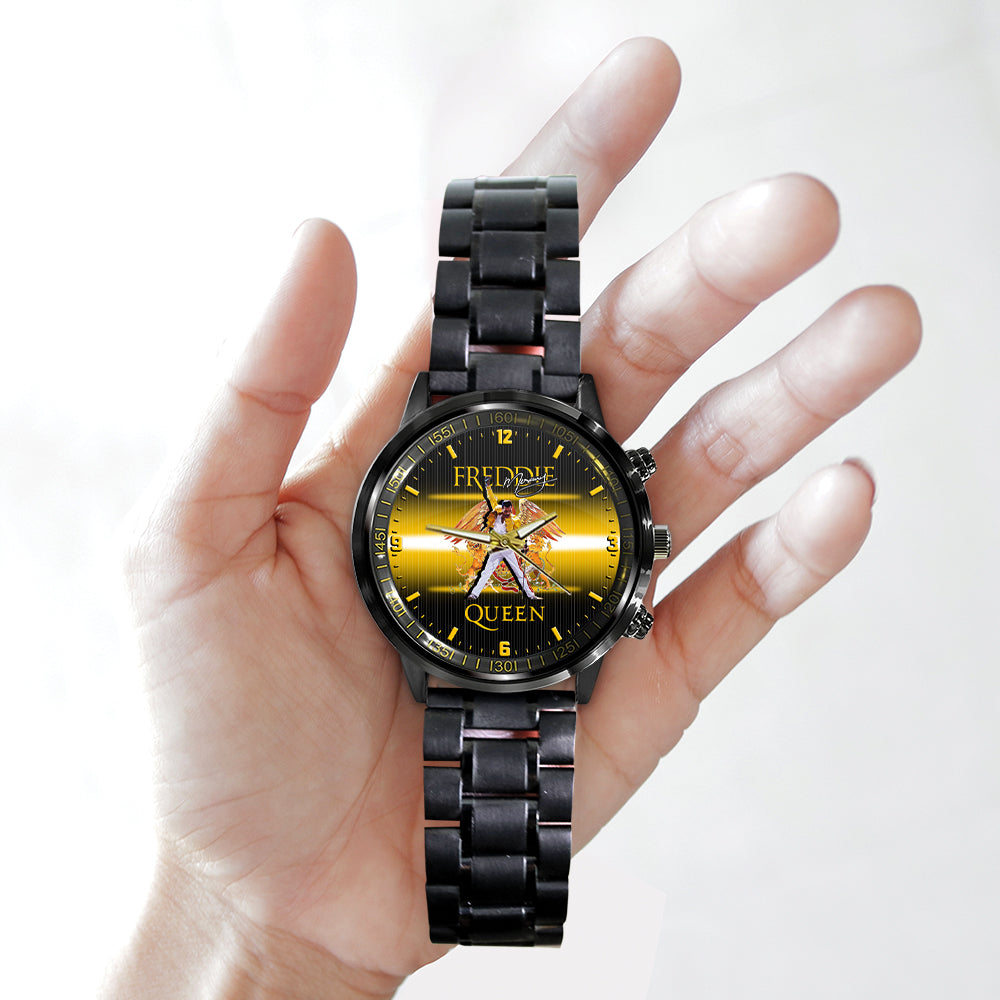 Freddie Mercury Black Stainless Steel Watch - MAITM6772