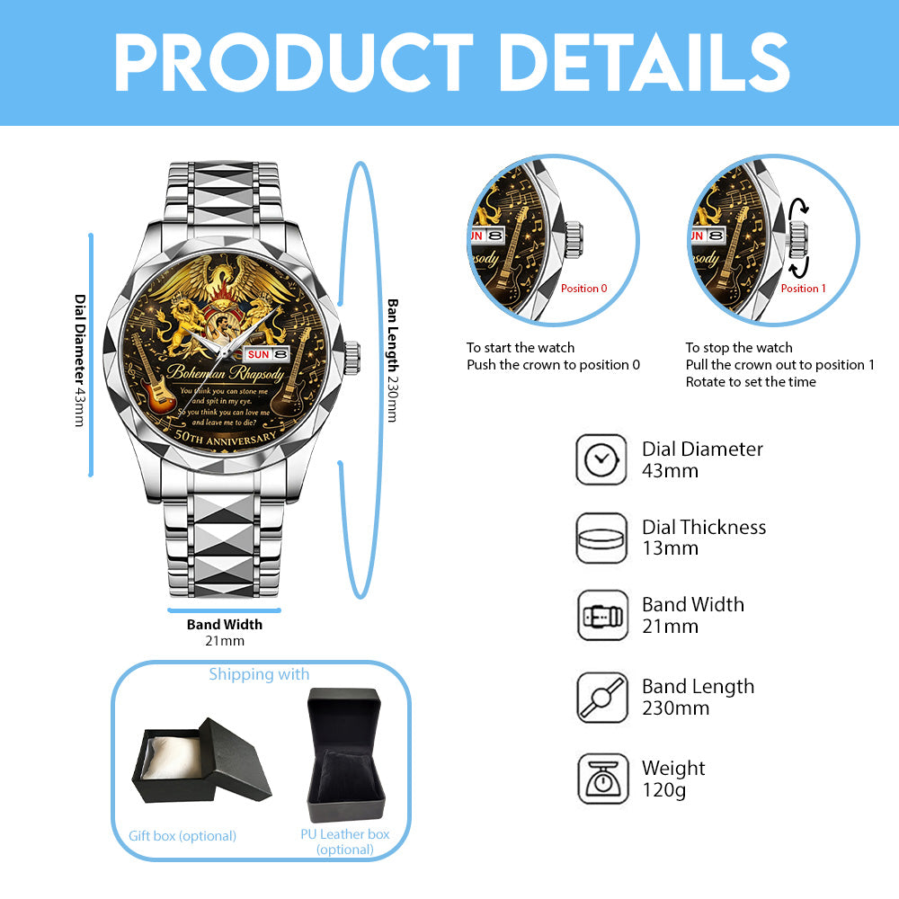 Freddie Mercury 50th Anniversary Alloy Luxury Quartz Watch - TANTN19770