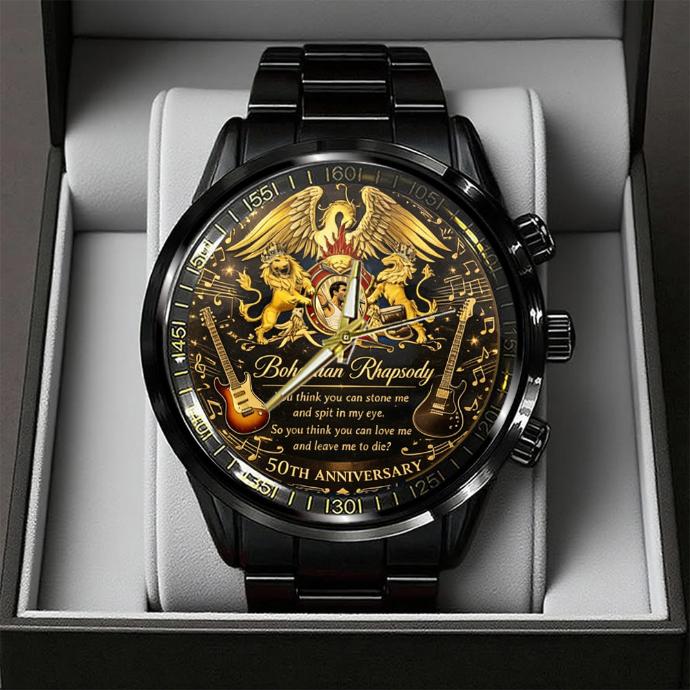 Freddie Mercury 50th Anniversary Black Stainless Steel Watch - TANTN19771
