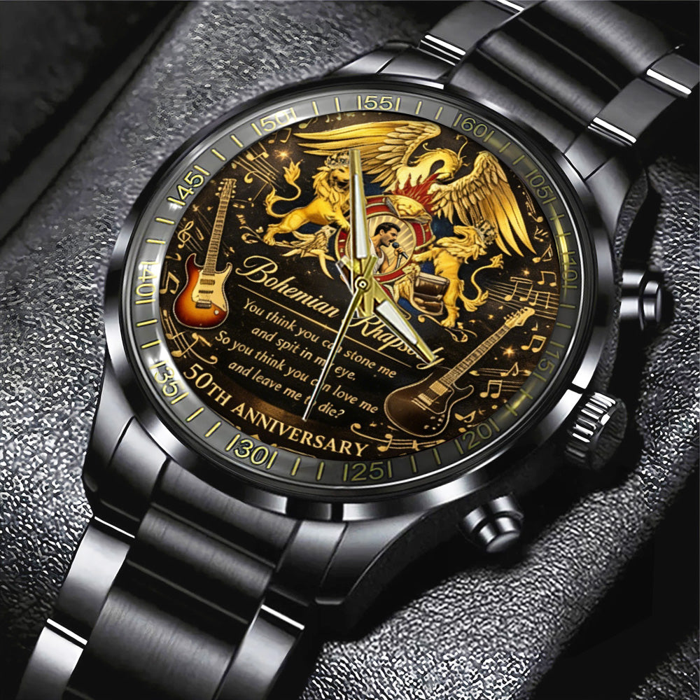Freddie Mercury 50th Anniversary Black Stainless Steel Watch - TANTN19771