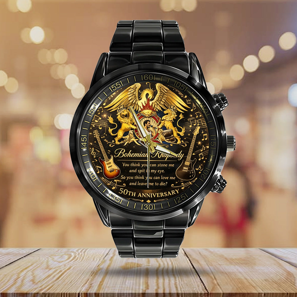 Freddie Mercury 50th Anniversary Black Stainless Steel Watch - TANTN19771