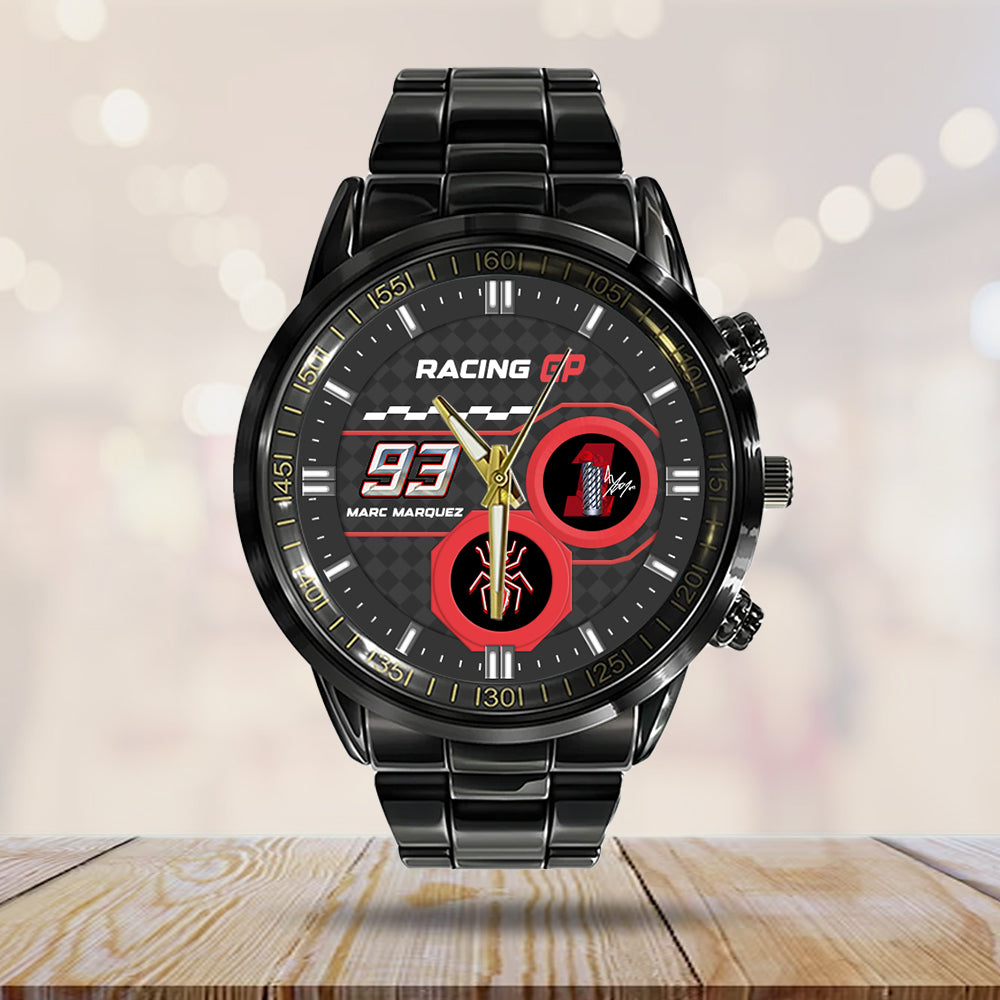 Ducati Lenovo Team x Marc Márquez 2025 MotoGP World Champion Black Stainless Steel Watch - GNE4490
