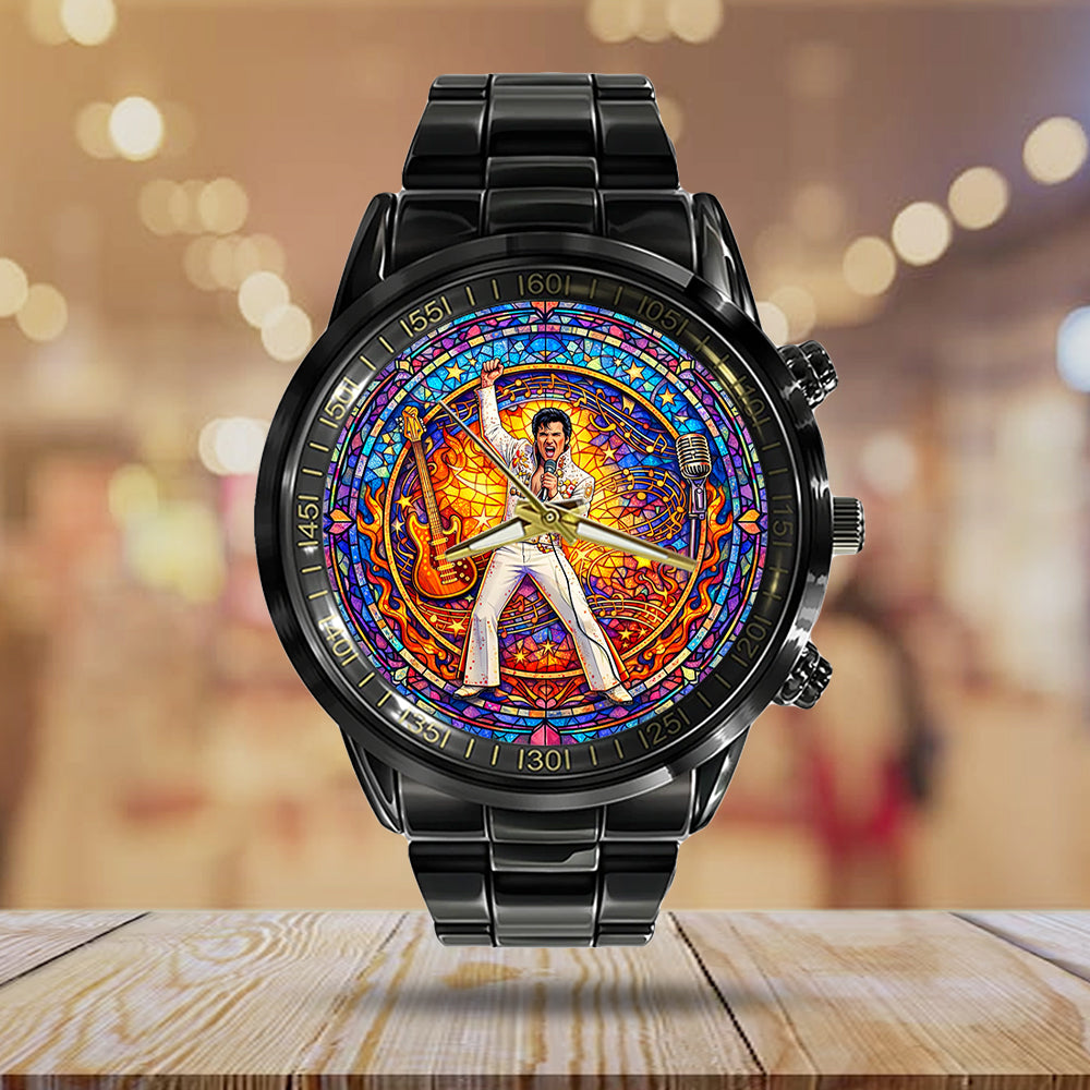 Elvis Presley Black Stainless Steel Watch - GNENEW822