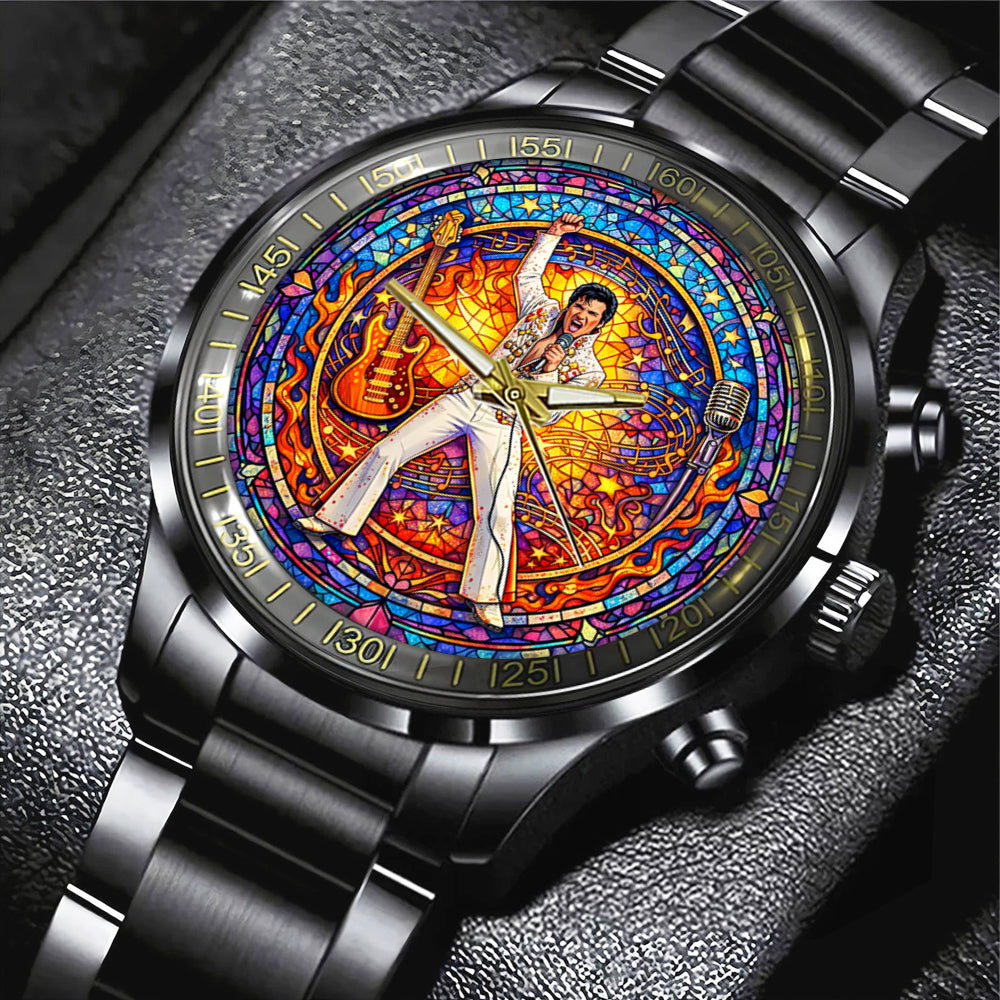 Elvis Presley Black Stainless Steel Watch - GNENEW822