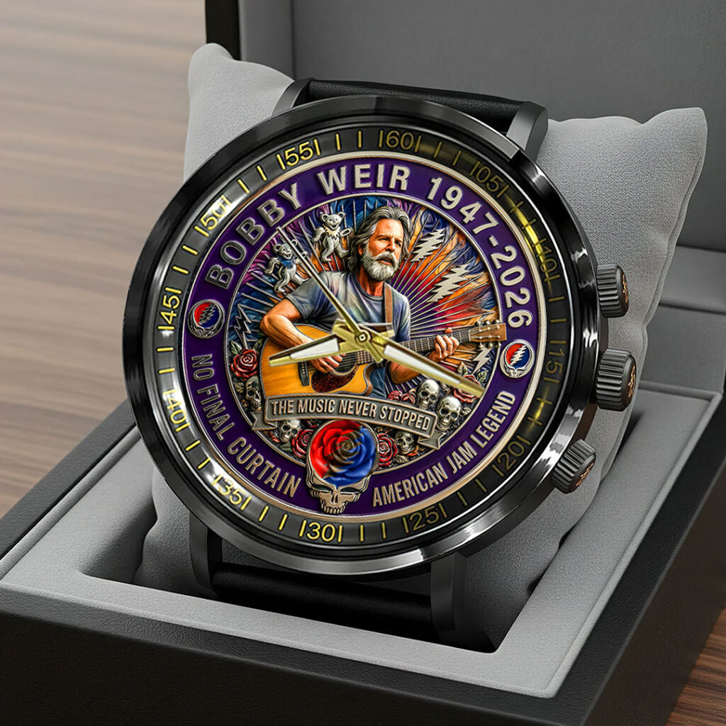 Grateful Dead x Bob Weir Black Stainless Steel Watch - HOATT15722