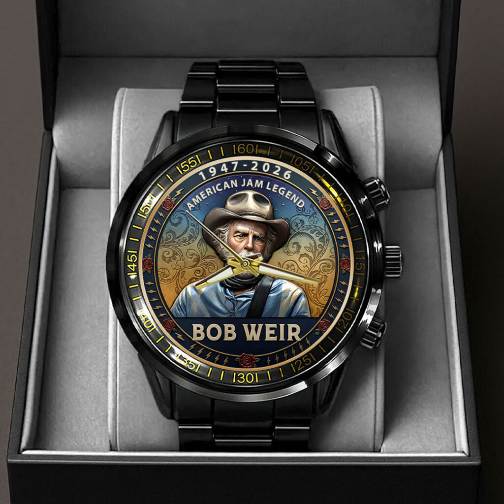Grateful Dead x Bob Weir Black Stainless Steel Watch - HOATT15749