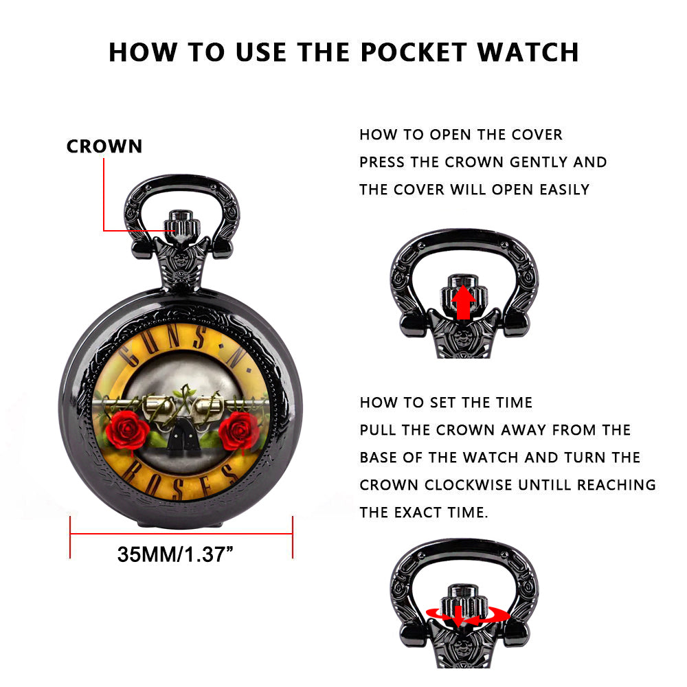 Guns N’ Roses Quartz Pocket Watch - MAITMDROP045