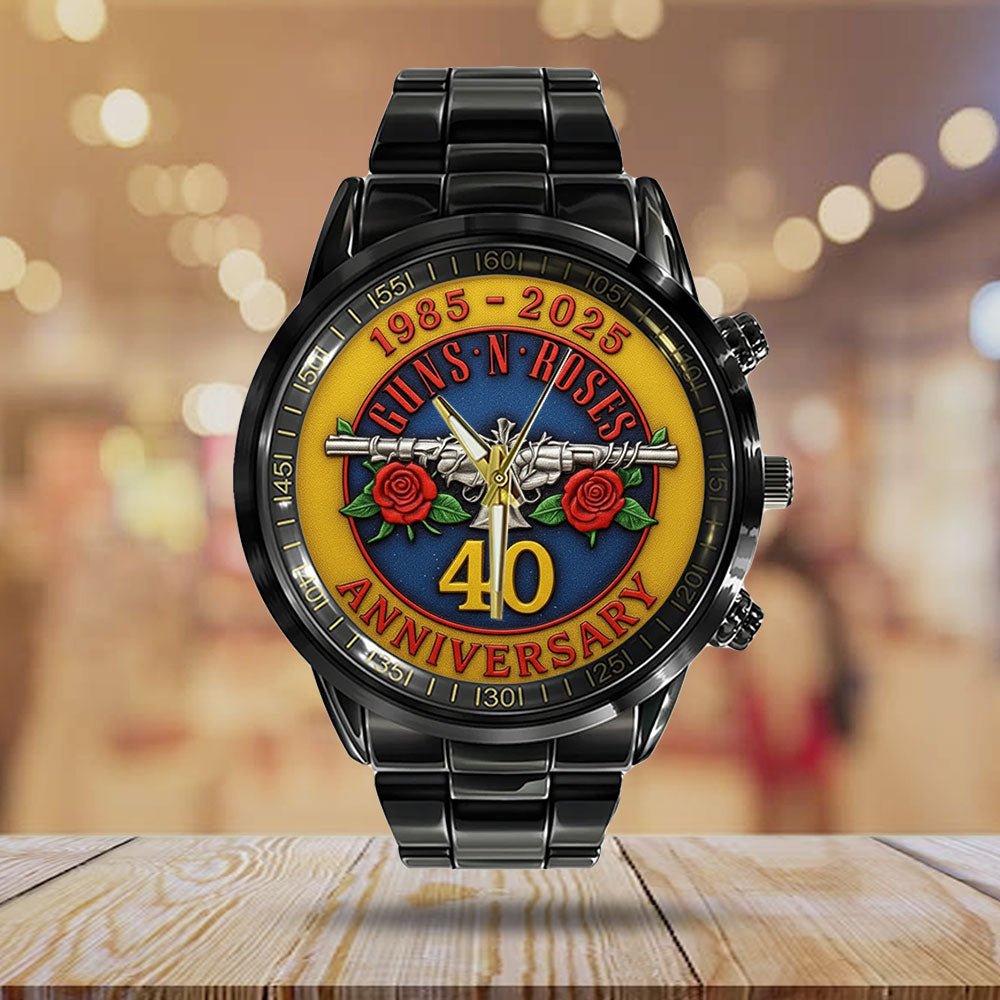 Guns N’ Roses Black Stainless Steel Watch - TMTHU2458