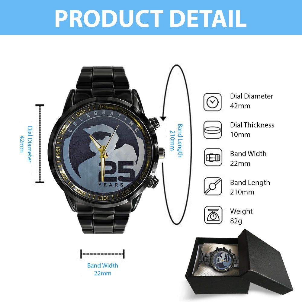 Halo 25th Anniversary Black Stainless Steel Watch - GNE5909