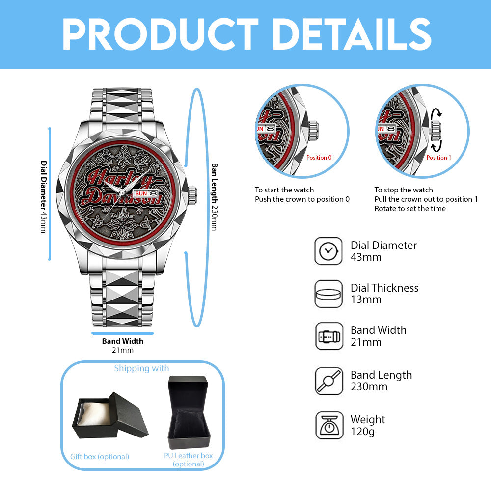 Harley Davidson Alloy Luxury Quartz Watch - TANTN 13936