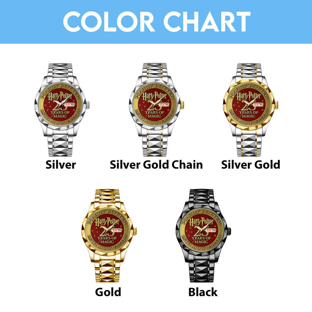 Harry Potter 25th Anniversary Alloy Luxury Quartz Watch - TMTHU2653
