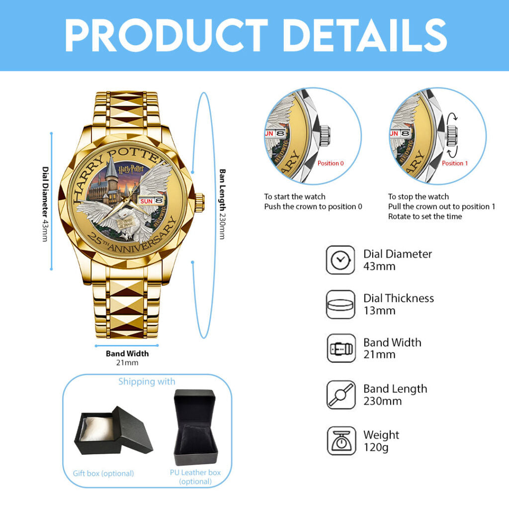 Harry Potter 25th Anniversary Alloy Luxury Quartz Watch - TMTHU2762