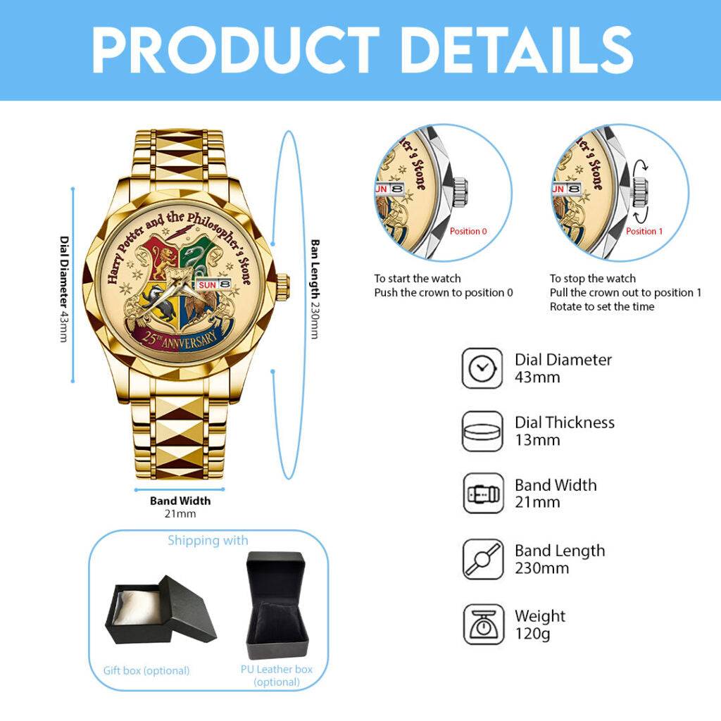 Harry Potter 25th Anniversary Alloy Luxury Quartz Watch - TMTHU2842