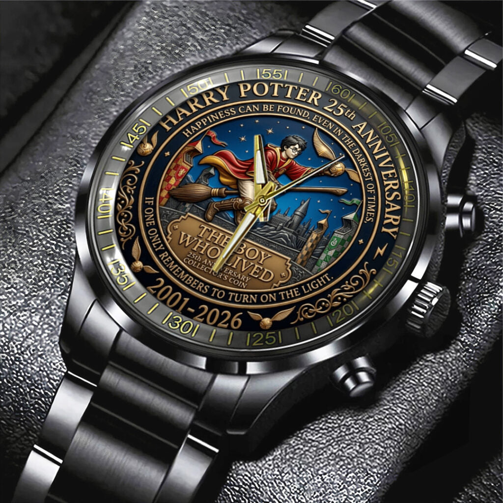 Harry Potter 25th Anniversary Black Stainless Steel Watch - TANTN21530