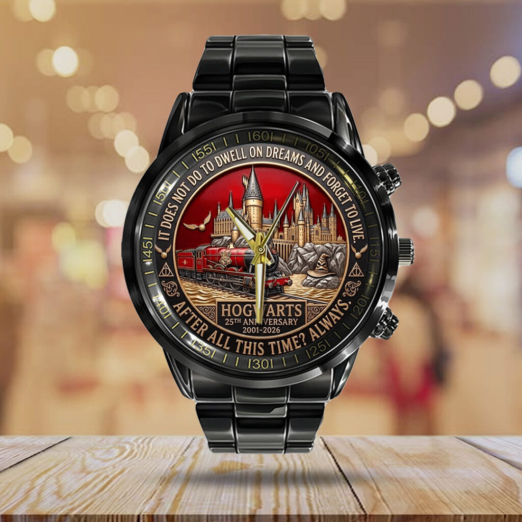 Harry Potter 25th Anniversary Black Stainless Steel Watch - TANTN21532
