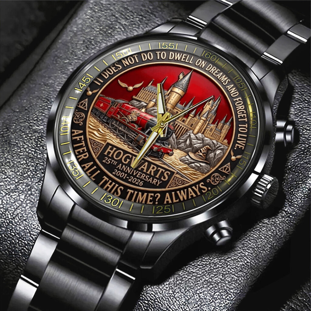 Harry Potter 25th Anniversary Black Stainless Steel Watch - TANTN21532