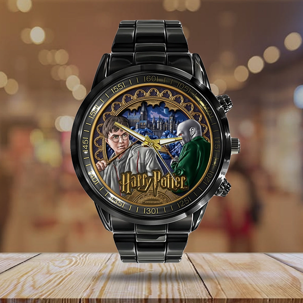 Harry Potter 25th Anniversary Black Stainless Steel Watch - TMTHU2760