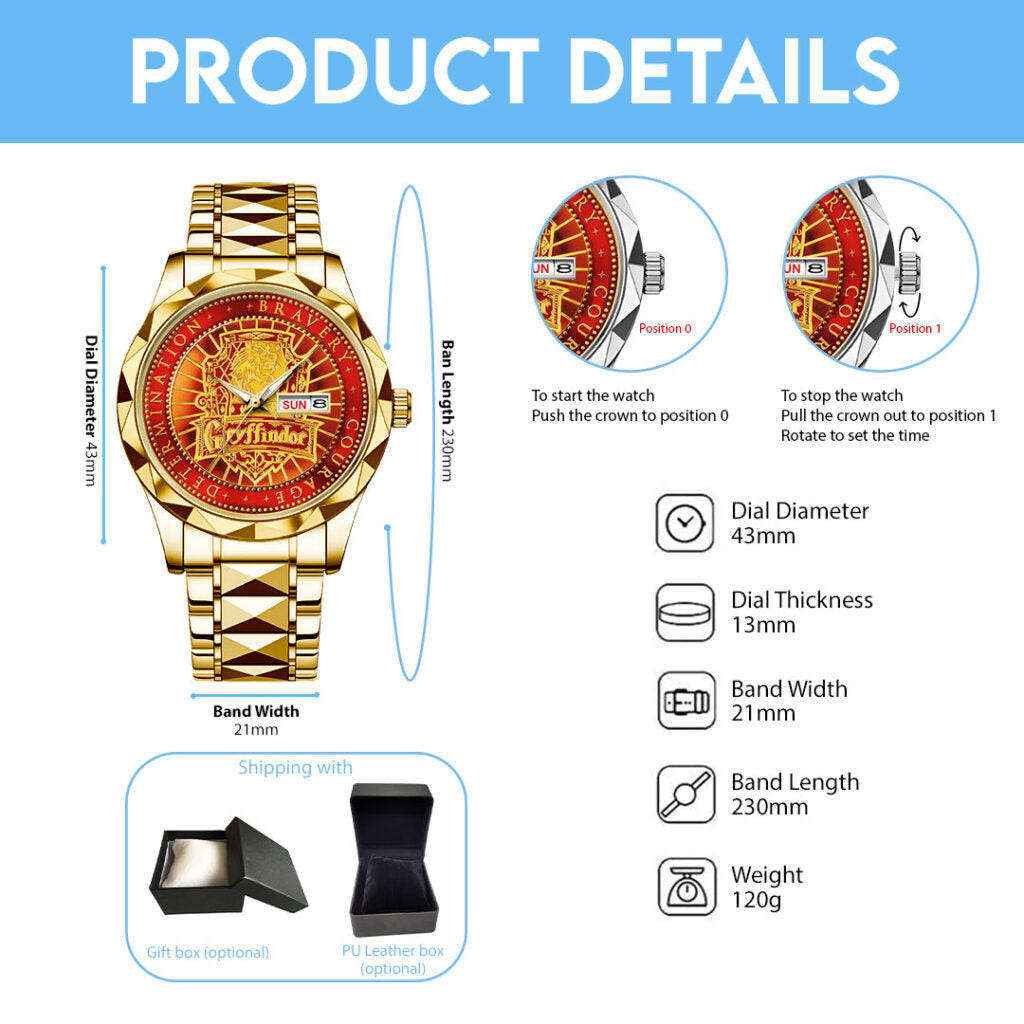 Harry Potter x Gryffindor Alloy Luxury Quartz Watch - TMTHU2771