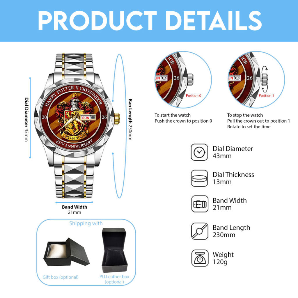 Harry Potter x Gryffindor Alloy Luxury Quartz Watch - TMTHU2876