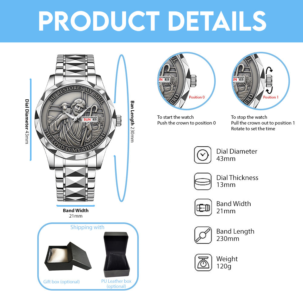 He Restores My Soul Alloy Luxury Quartz Watch - TANTN17417