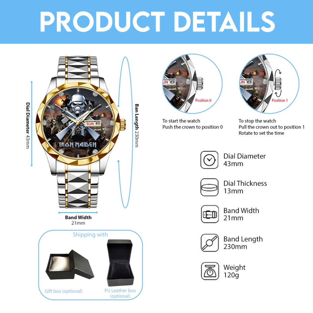 Iron Maiden Alloy Luxury Quartz Watch - TMTHU652