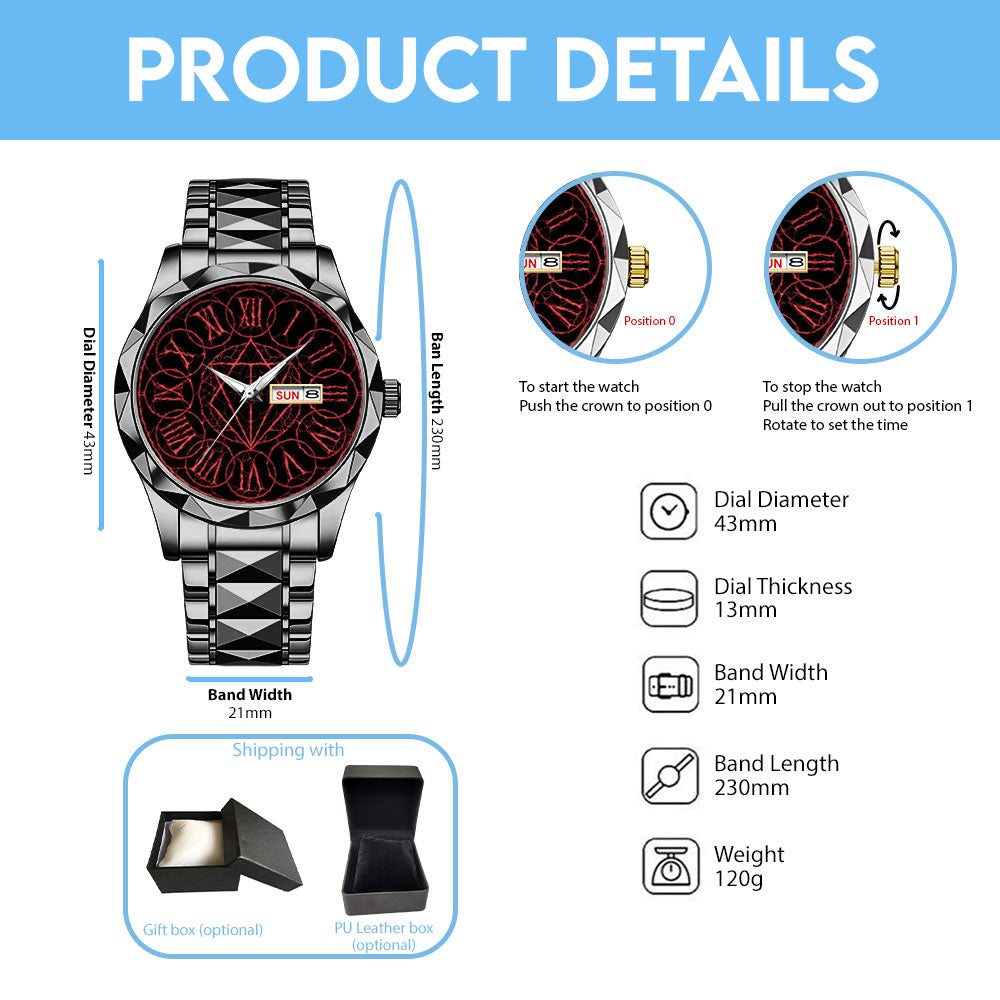 In Flames Alloy Luxury Quartz Watch - TANTN24354