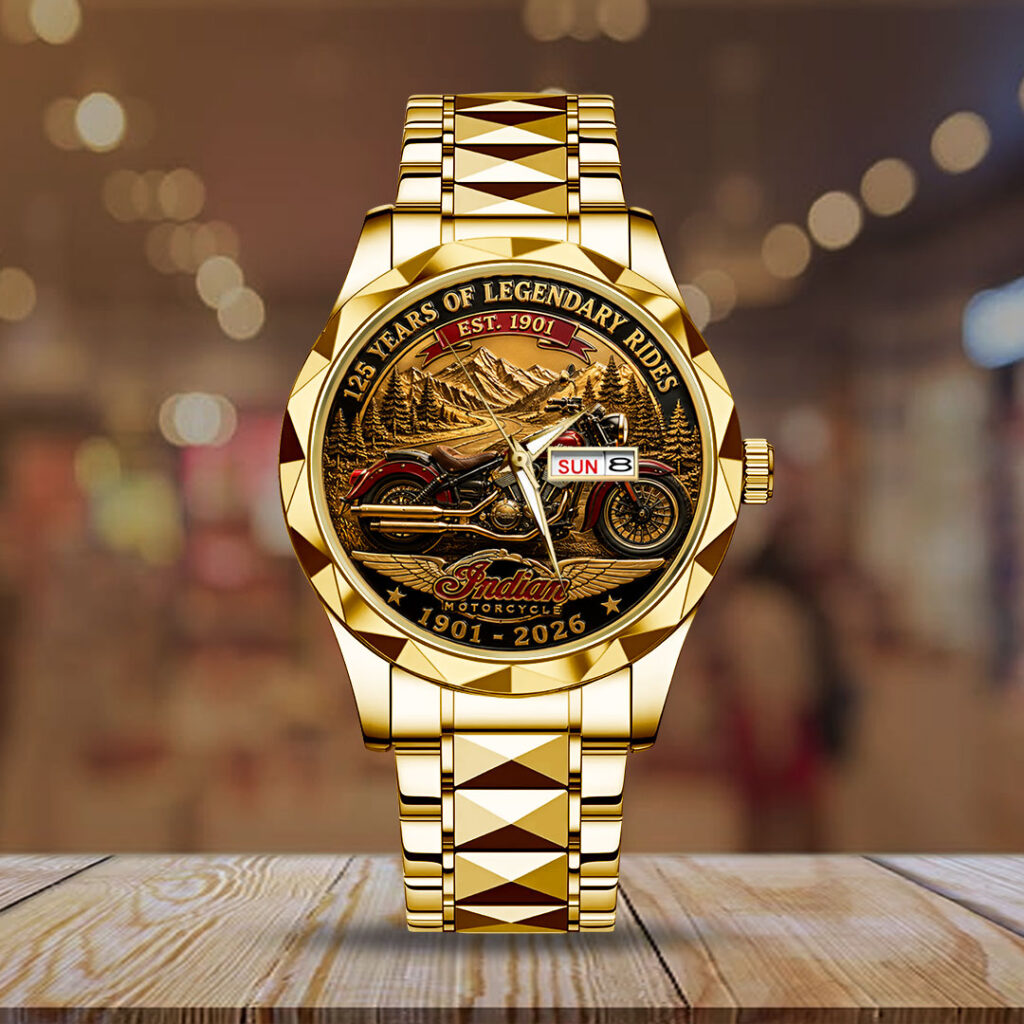 Indian Motorcycle 125th Anniversary Alloy Luxury Quartz Watch - TMTHU8097