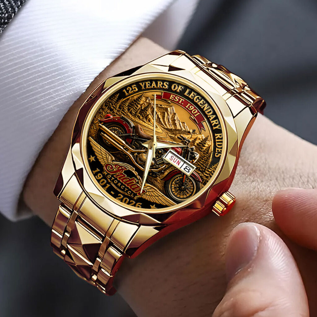 Indian Motorcycle 125th Anniversary Alloy Luxury Quartz Watch - TMTHU8097