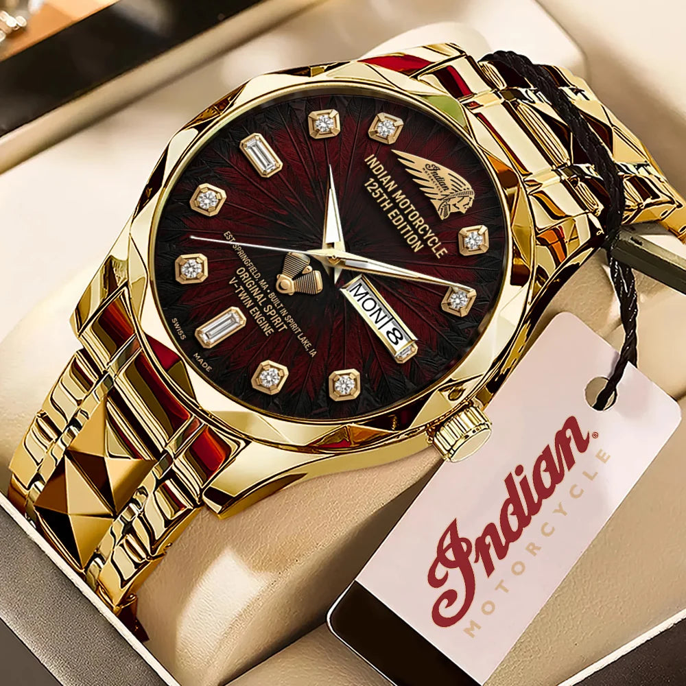 Indian Motorcycle 125th Anniversary Alloy Luxury Quartz Watch - TMTHU8667