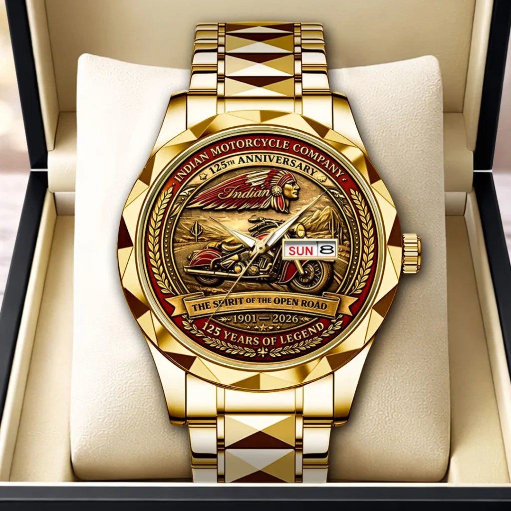 Indian Motorcycle 125th Anniversary Alloy Luxury Quartz Watch - HOATT20655