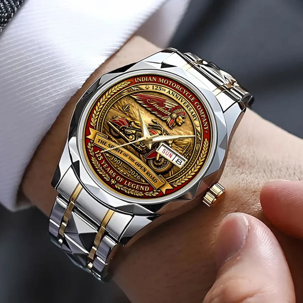 Indian Motorcycle 125th Anniversary Alloy Luxury Quartz Watch - HOATT20655