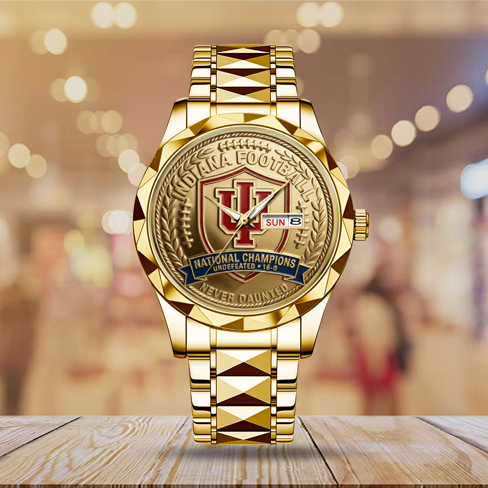 Indiana Hoosiers Football 2025 National Champions Alloy Luxury Quartz Watch - MAITM14532