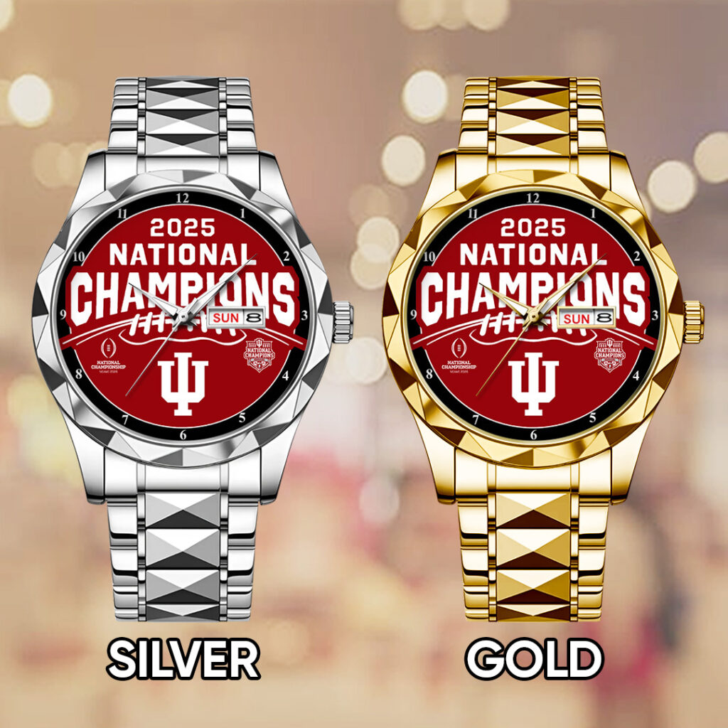 Indiana Hoosiers Football 2025 National Champions Alloy Luxury Quartz Watch - TANTN20158