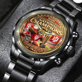 Indiana Hoosiers Football 2025 National Championship Black Stainless Steel Watch - TMTHU3426