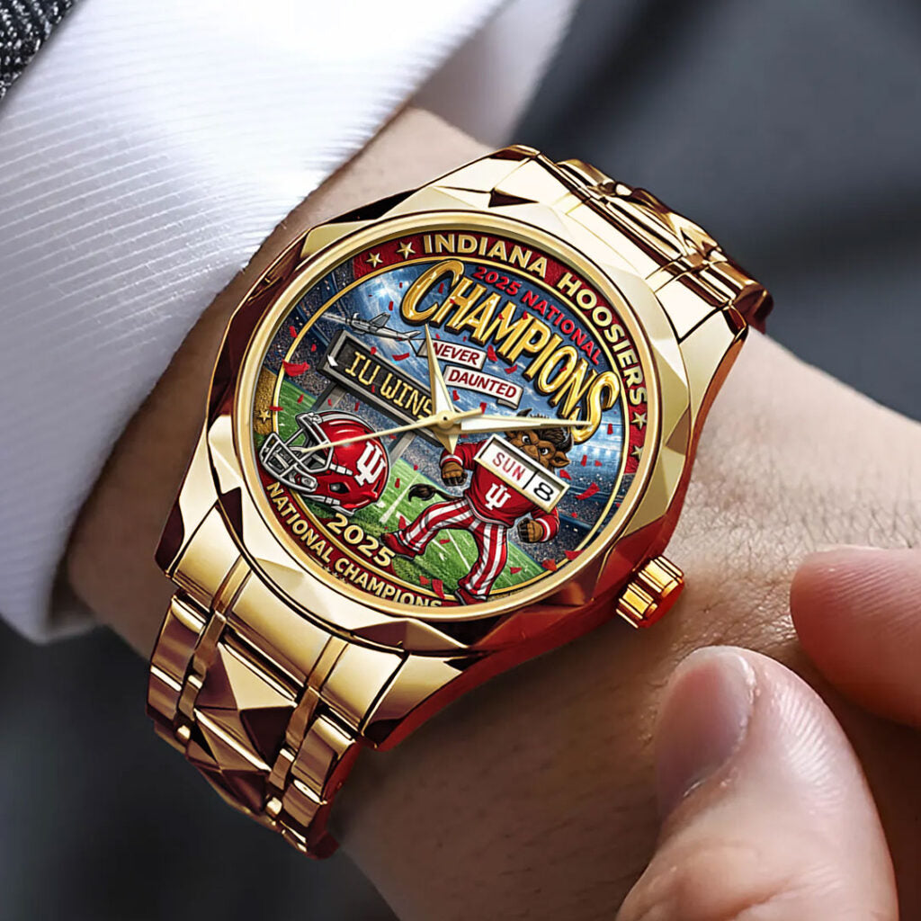 Indiana Hoosiers Football Alloy Luxury Quartz Watch - TMTHU3563