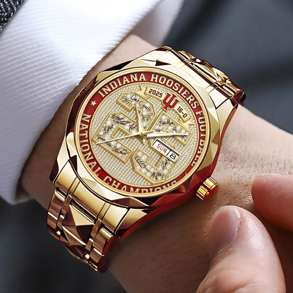 Indiana Hoosiers Football 2025 National Champions Alloy Luxury Quartz Watch - TMTHU3806