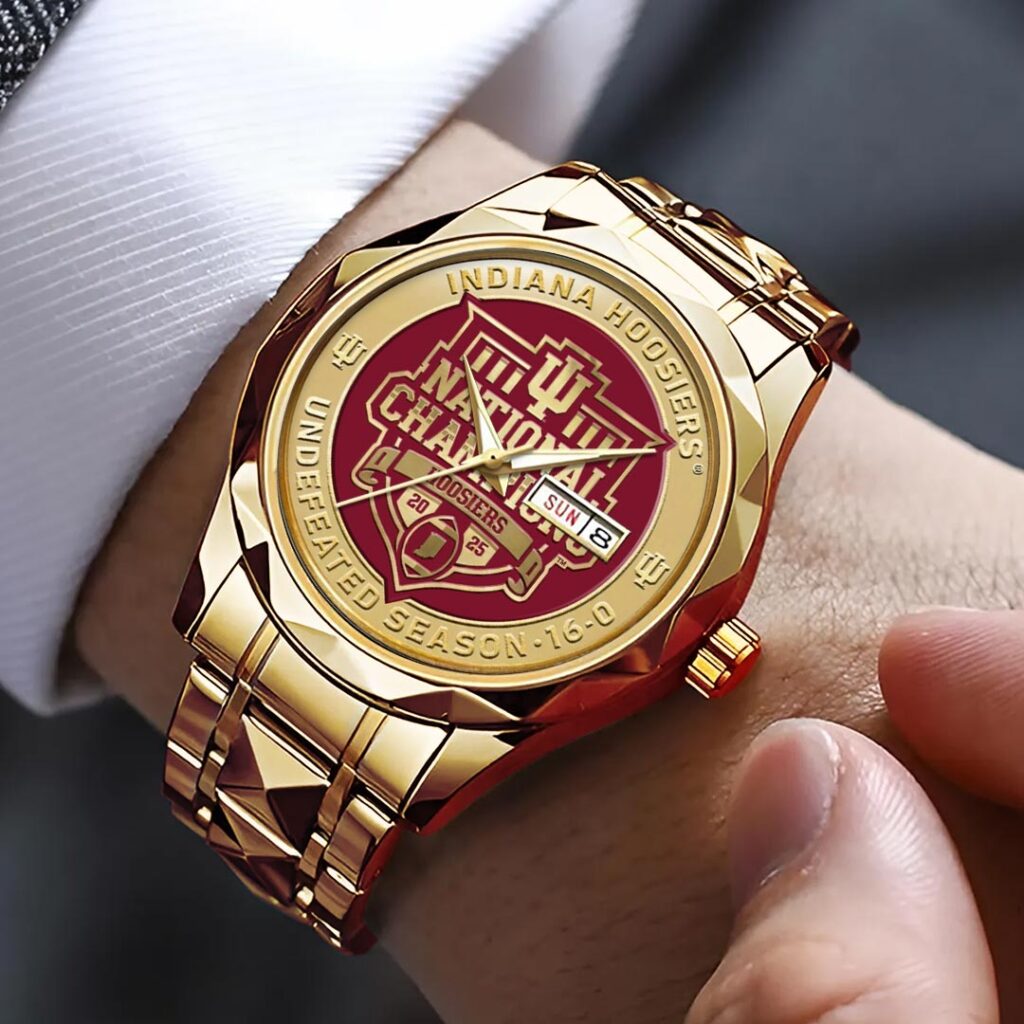 Indiana Hoosiers Football 2025 National Champions Alloy Luxury Quartz Watch - HOATT15797