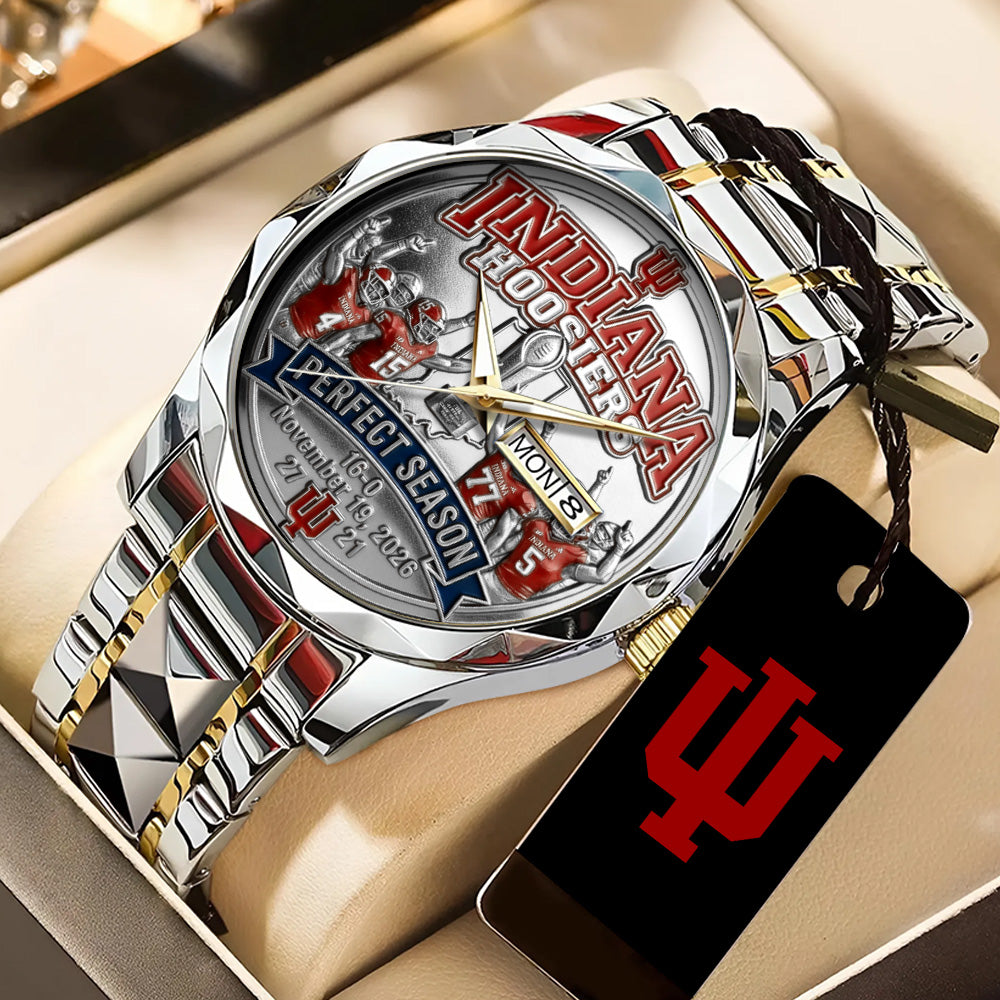 Indiana Hoosiers Football 2025 National Champions Alloy Luxury Quartz Watch - TANTN20460