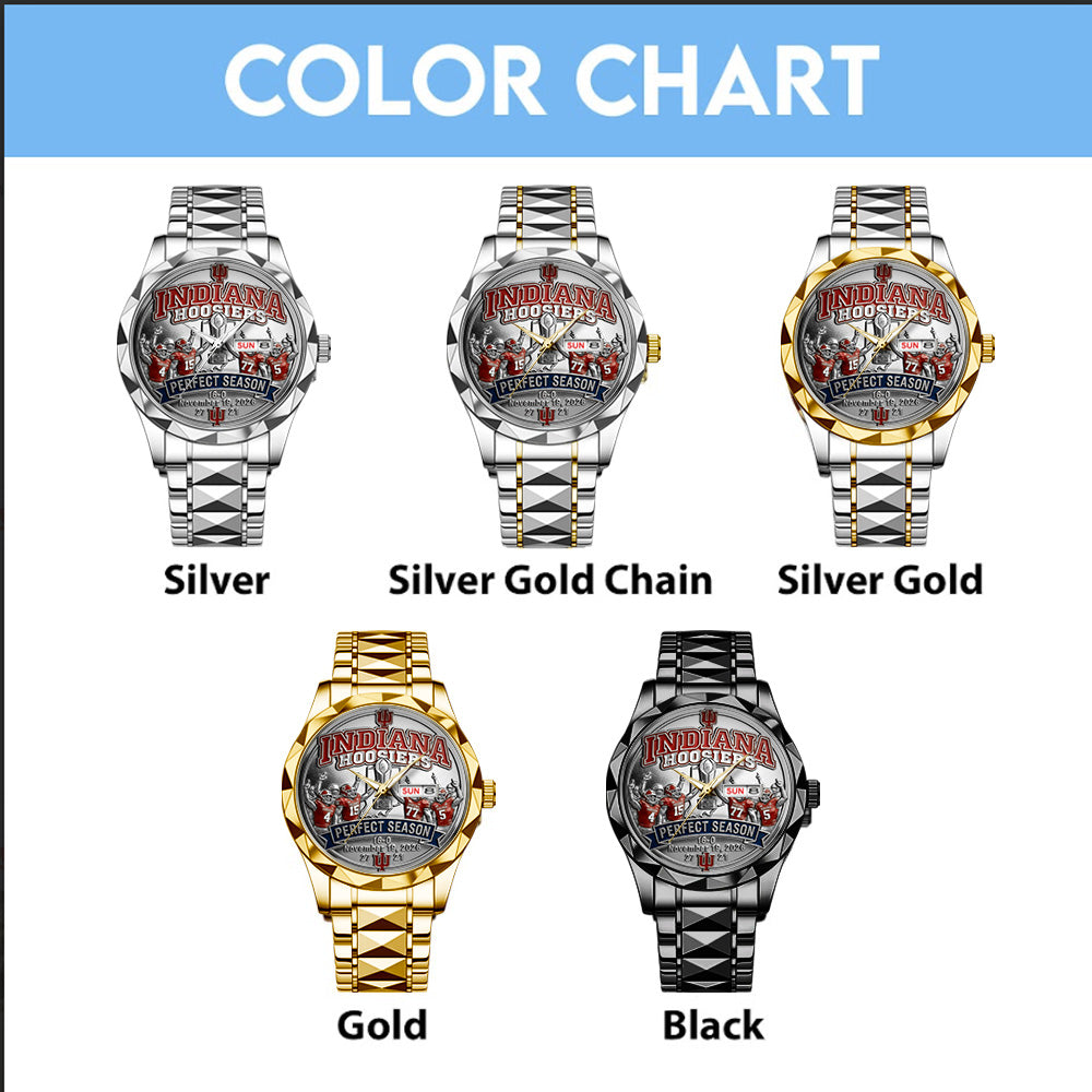 Indiana Hoosiers Football 2025 National Champions Alloy Luxury Quartz Watch - TANTN20460