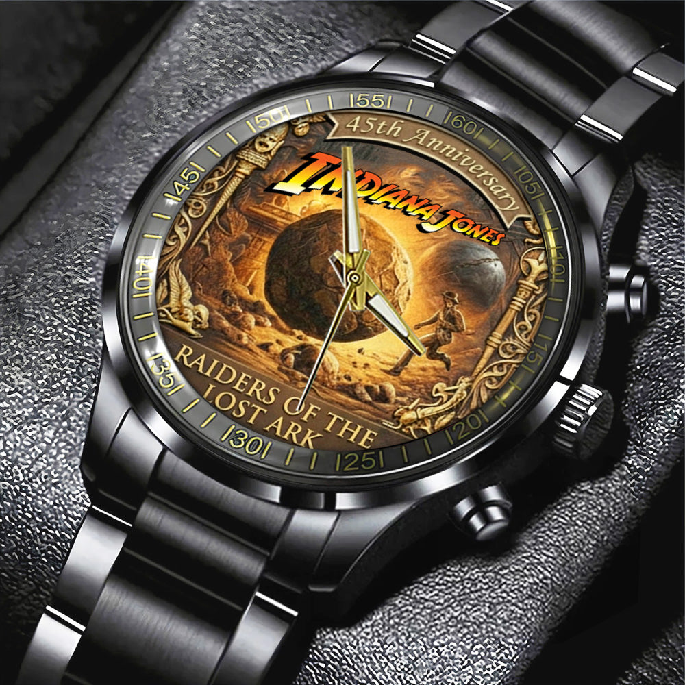 Indiana Jones Raiders of the Lost Ark 45th Anniversary Black Stainless Steel Watch - TANTN20392