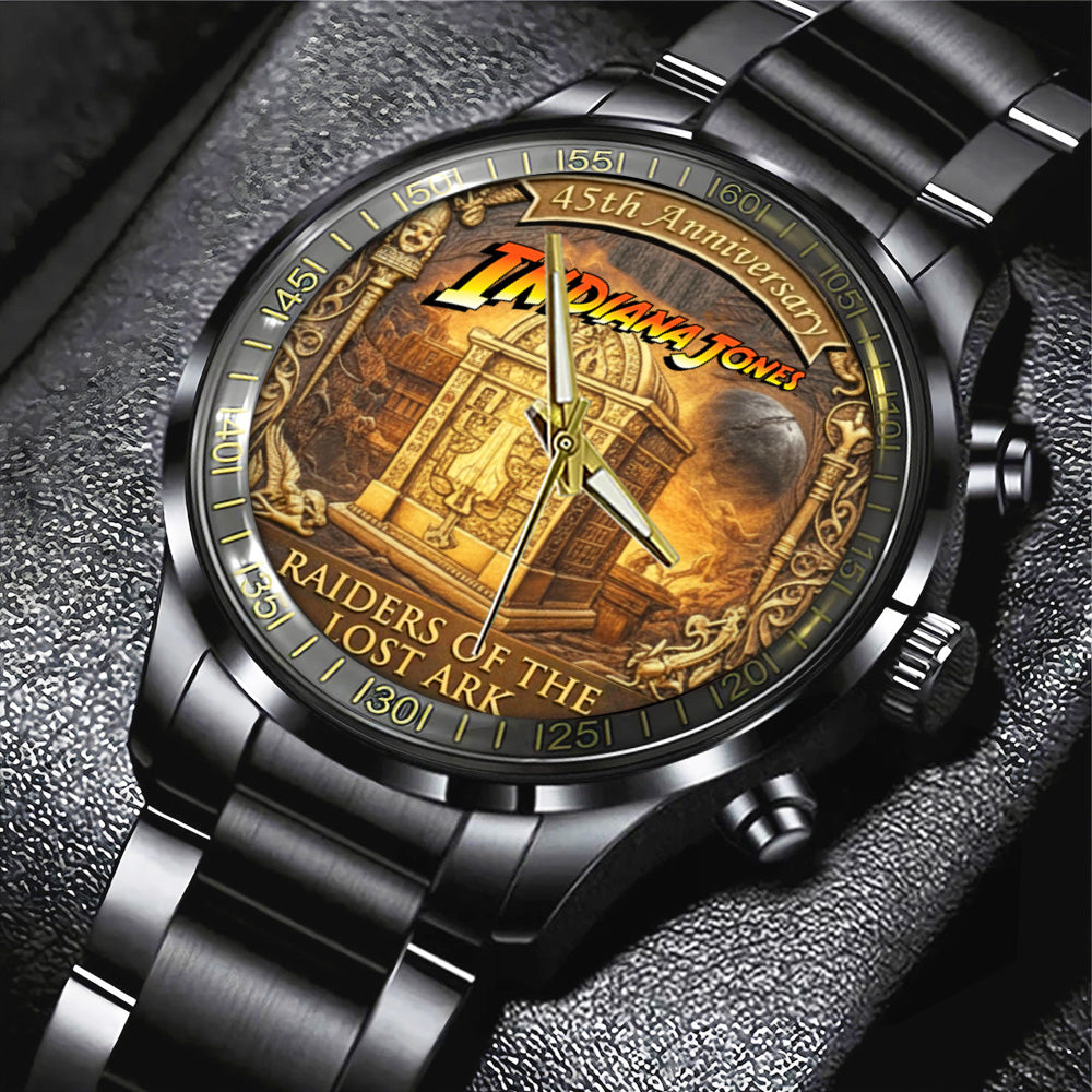Indiana Jones Raiders of the Lost Ark 45th Anniversary Black Stainless Steel Watch - TANTN20394