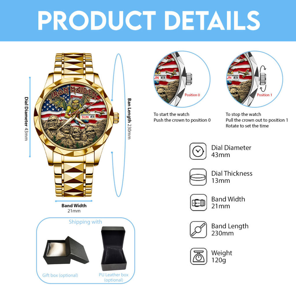 Iron Maiden Alloy Luxury Quartz Watch - TMTHU4591