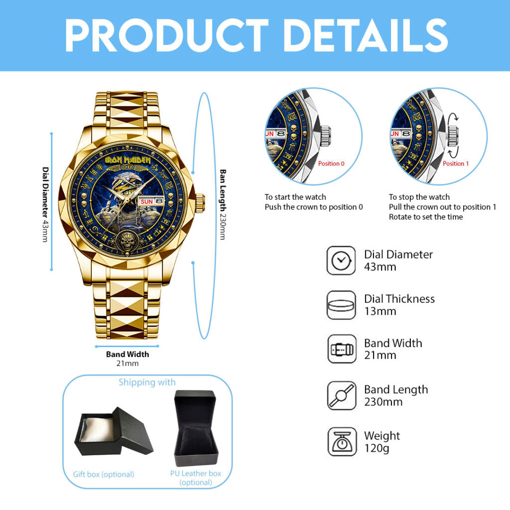 Iron Maiden Alloy Luxury Quartz Watch - VANDH5102